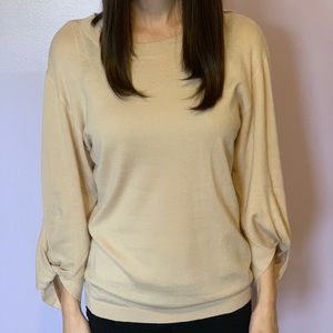Beige Tie Back Sweater